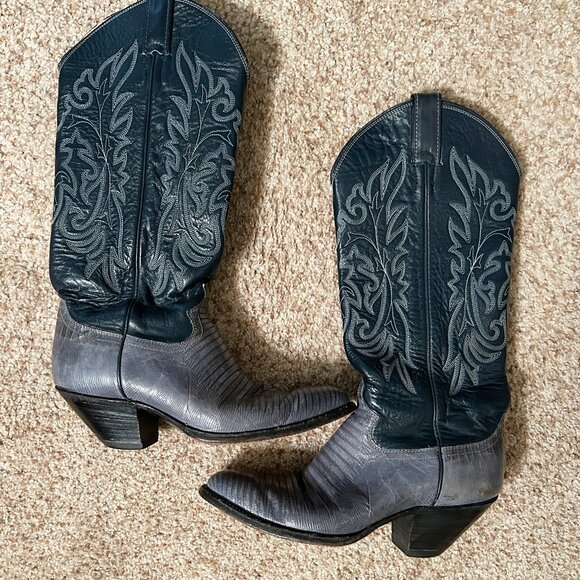 Vintage Justin Cowboy Boots Women's Size 8 - Picture 2 of 8